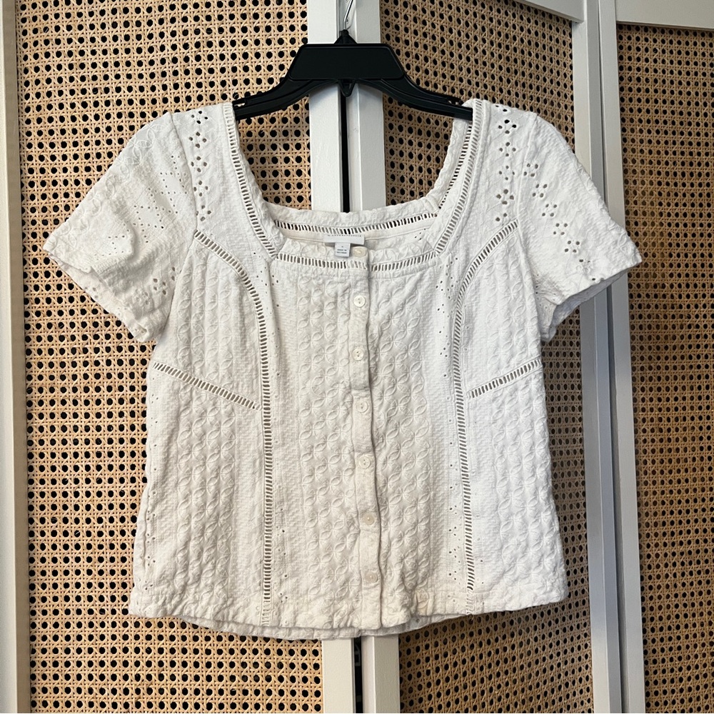 Anthropologie Eyelet Blouse